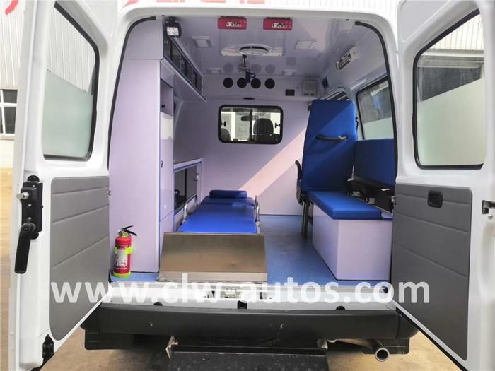 Factory Price Jmc Short Wheelbase Emergency Ambulance Vehicle Hospital Clinic Rescue Transit First Aid Ambulance