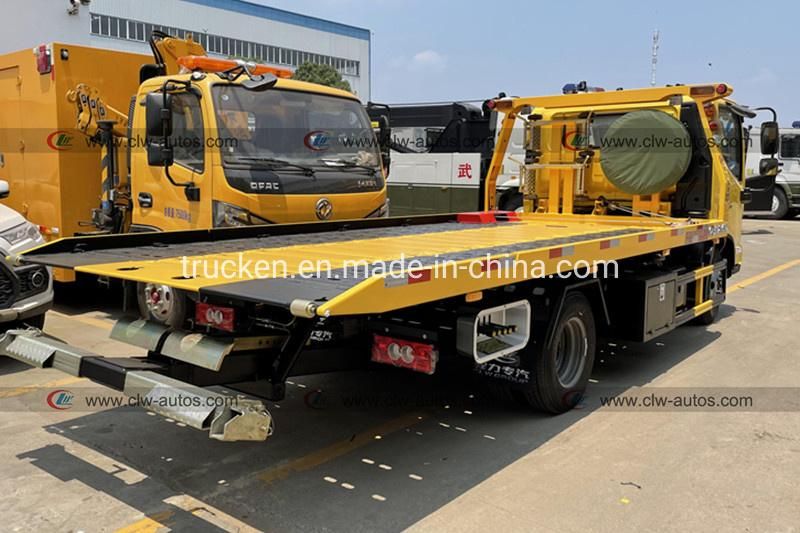 Foton Aumark 4X2 5t Hydraulic Platform Small Road Wrecker Flatbed Tow Truck for Sale