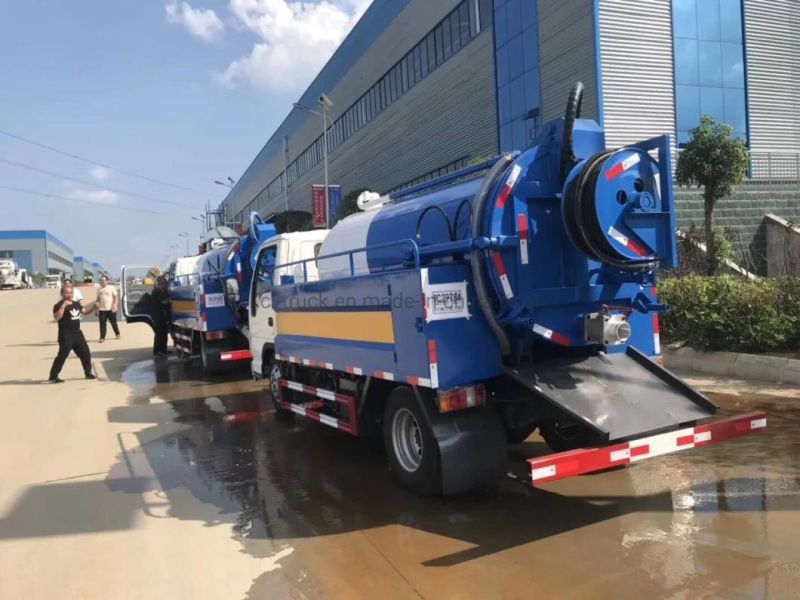 Japan Isuzu 100p Cleaning Vacuum Truck Jetting High Pressure Cleaning Truck with Sewage Suction Truck