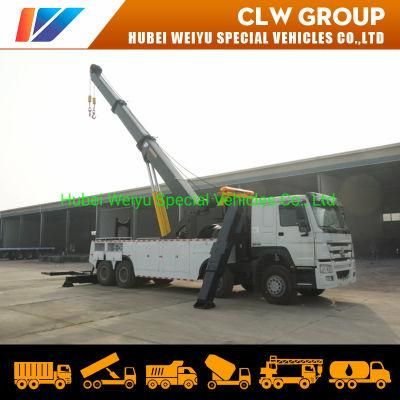 Sinotruk HOWO 8X4 12 Wheeler 50tons 50 Tons Rotary Rotator Boom Emergency Road Recovery Wrecker Tow Truck