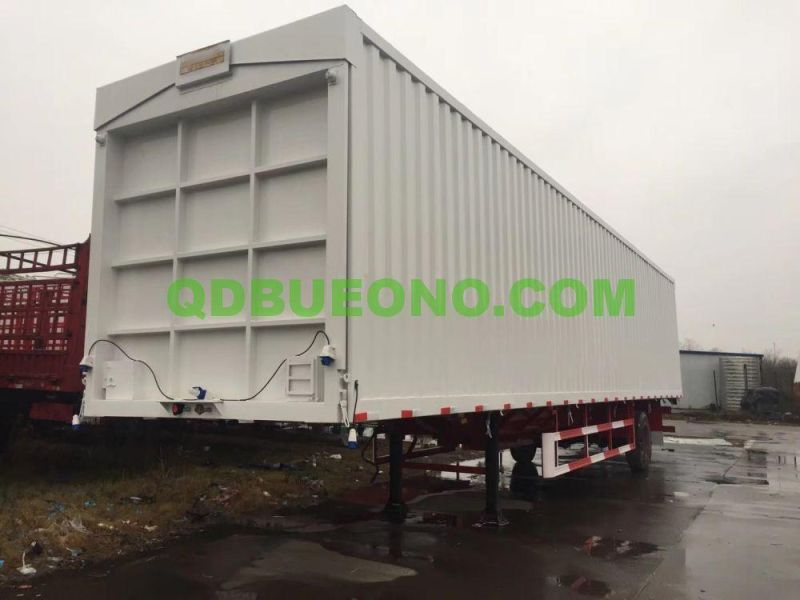 CKD Customized Bueno Brand Wing Opening Van Truck Body for Sale 3 Axle Semi Trailer