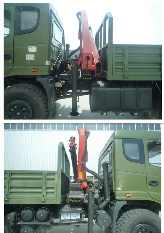 Dongfeng 6X6 off-Road Truck with 5 to 6.3 Ton Knuckle Arm Crane for Sale