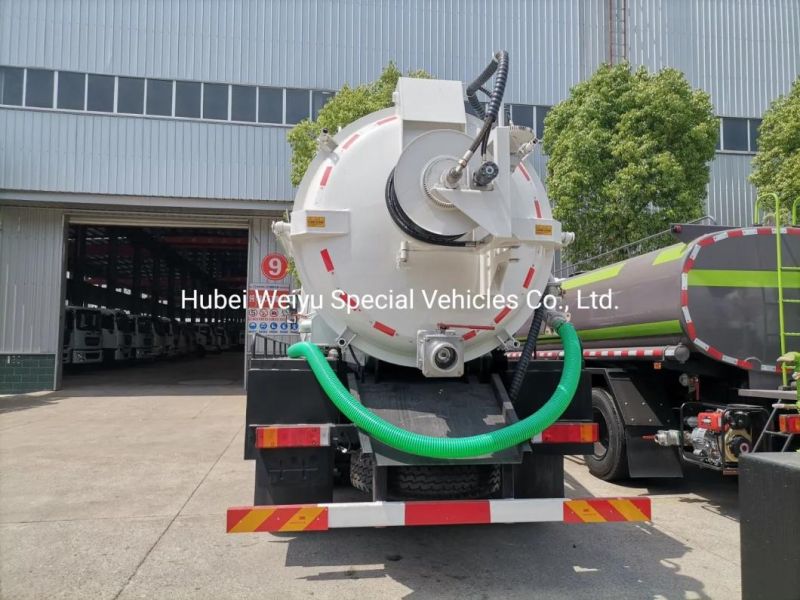 Hot Sale Dongfeng 210HP 6X4 14cubic Meters Vacuum Sewage Suction and Cleaning Truck with Combined Sewage Suction and High Pressure Jetting