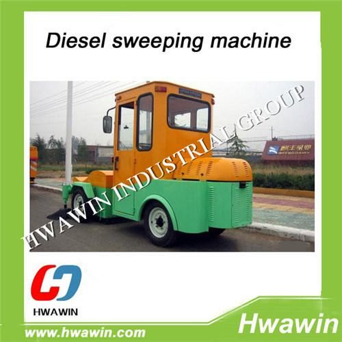 Ride-on Diesel Fuel Road Cleaning Sweeper Machine