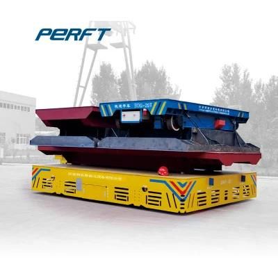 Die Electric Trackless Transfer Trailer on Cement Floor