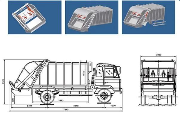 Municipal Sanitation Dongfeng 4X2 Compression Garbage Compactor Truck