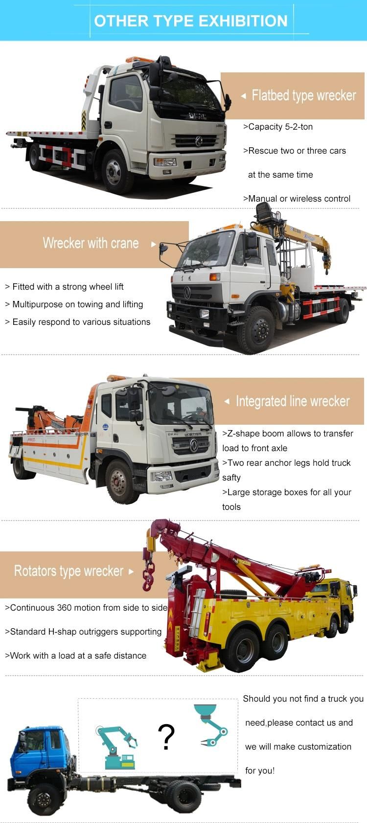 FAW 4t 5t Flatbed Wrecker Towing Tow Truck