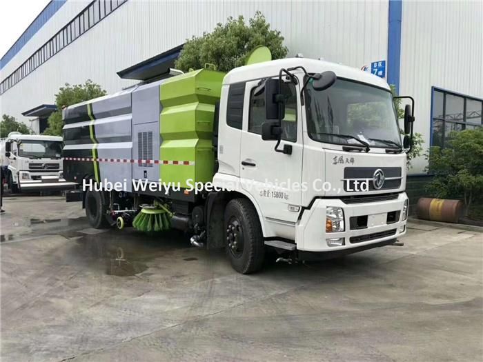 Dongfeng Two Brushes 16000liters/16L 8tons Road Washing and Sweeping Vehicle Vacuum Truck Mounted Road Sweeper