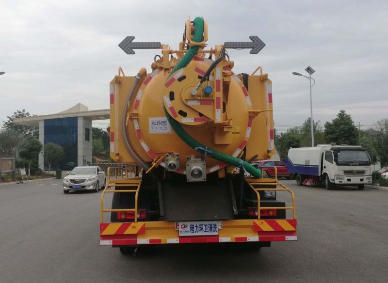 10000L-18000L 4*2 Dongfeng High Pressure 3000/5000/6000/8000/10000/12000/16000/18000/22000 Liter Vacuum Tank Jetting Sewage Cleaning Suction Tanker Truck