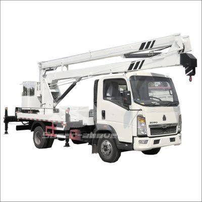 Crank Lifting Platform Truck for Street Lamp Maintenance in Factory Building