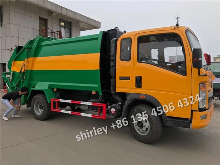 HOWO Isuzu Dongfeng JAC Trash Refuse Recycling Truck 5tons 8m3 8 Cubic Meters Municipal Sanitation Rubbish Refuse Collection Vehicle