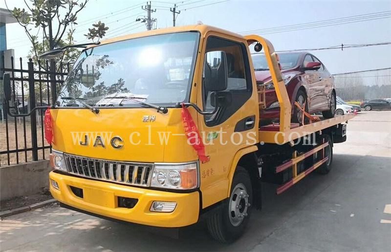 Hot Sale JAC Brand 4X2 Small Wrecker Truck 3tons 5tons Flatbed Wrecker Towing Truck Road Recovery Truck