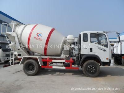 Factory Price Double Front Wheel 4 M3 Self Loading Transit Concrete Mixer Truck/Construction Mixing Machinery