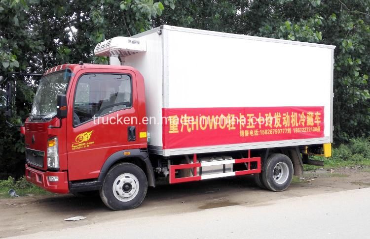 Frozen Meat Fish Cold Drink Beverage Transportation Thermo King Denso Carrier Refrigerator Freezer Box Van Truck with 4ton 5ton Loading