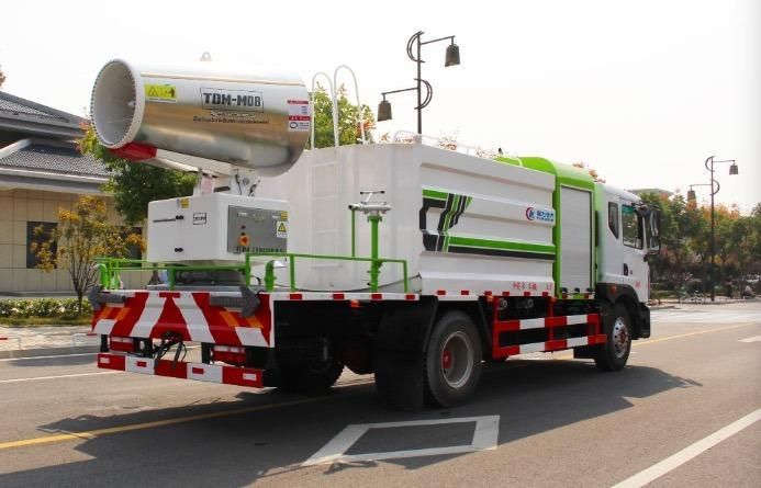 Factory Selling Dongfeng 10m3 12m3 Dust Suppression Sterilizing Vehicle 40m 50m 60m 100m 120m TDM-M10 Disinfection Disinfecting Disinfectant Truck