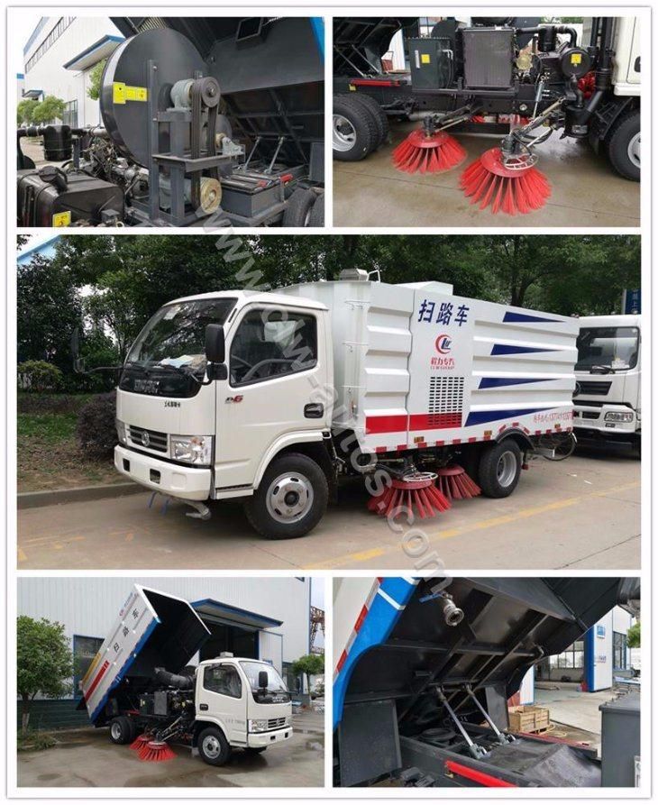 Cement Factory Dry Cleaning 5ton Loading Weight 5cbm Vacuum Sweeping Truck