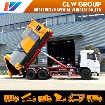 18cbm/18000liters Dongfeng Hook Lift Arm Garbage Truck Large Roll off Container Garbage Truck for Sale