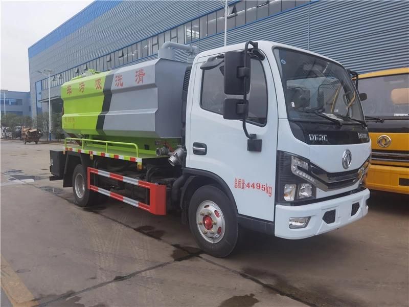 China Hot Sale Dongfeng 4*2 4cbm Sewage Vacuum Suction High Pressure Jetting Cleaning Truck 5000 Liters Sewage Suction Truck