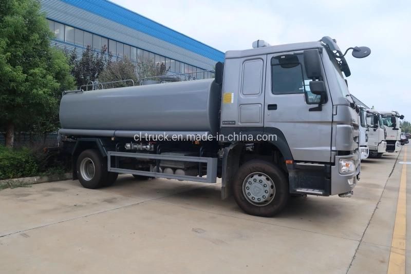 HOWO Heavy Duty 4X2 Water Tank Truck 15000liters