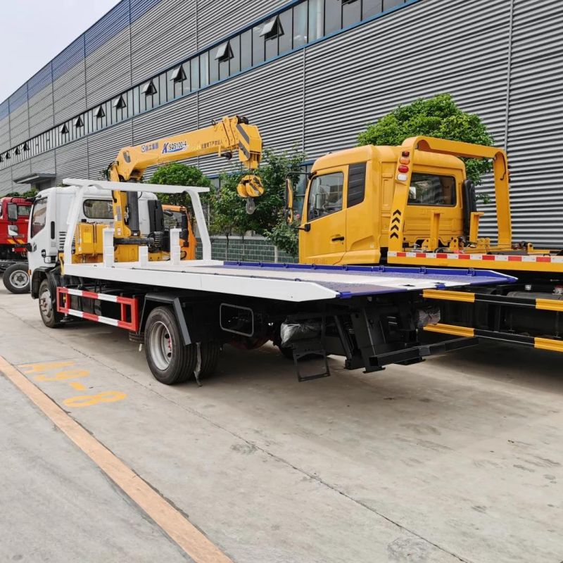 Dongfeng Tow Truck with Crane 4*2 5ton Towing Truck with Crane Road Recovery Wrecker