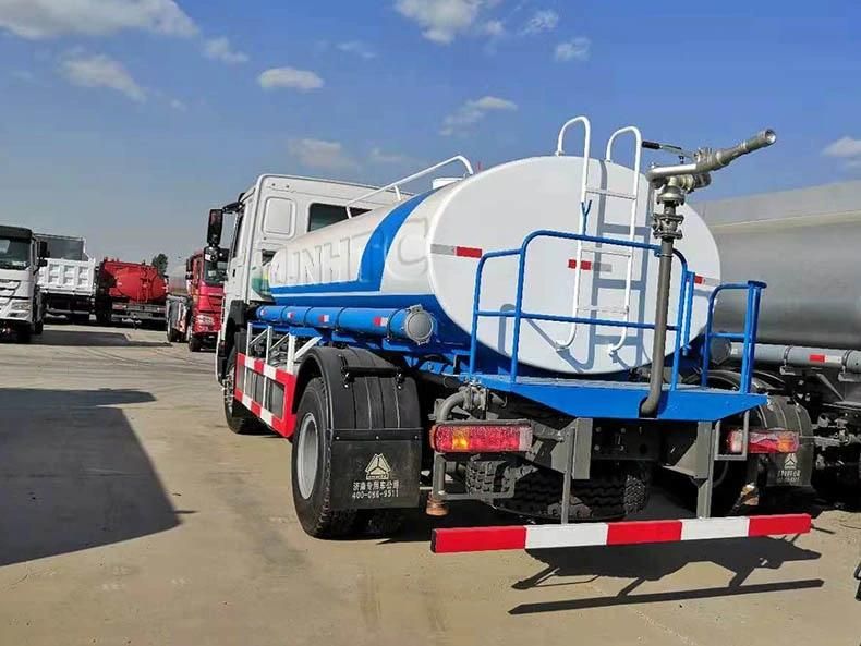 HOWO 15000L Water Tanker Delivery Truck with Euro 2 Emission