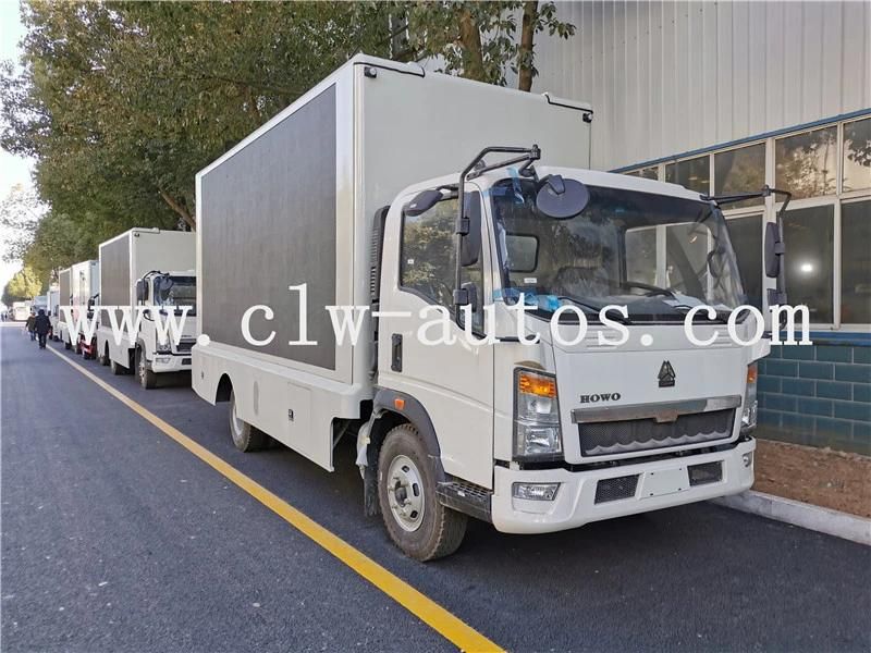 Sinotruk HOWO 4X2 Light Truck P4 P5 P6 High Pixel Mobile LED Advertising Truck