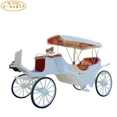 Special Transportation Wedding Electric Horse Drawn Carriage Golden Color Royal Sculpture Horse Wagon for Sale Europe