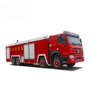 HOWO 8X4 Water Tank Fire Truck 22000L Volume Tank Fire Pump Truck
