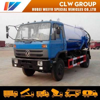 China Dongfeng 4*2 8000 Liters/8cbm/8m3 City Shaft/Well Cleaning Sewage Fecal 8 Tons Street Vacuum Suction Truck on Sale