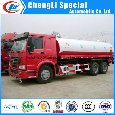 6X4 Water Tanker Capacity 15m3-20m3 Water Bowser Truck with 290HP/336HP