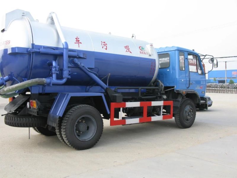 8000 Liters Waste Vacuum Septic Suction Tank Truck Sewage Cesspool Cleaning Truck High Pressure Jetting Vacuum Sewer Sludge Cleaning Sewage Suction Tank Truck