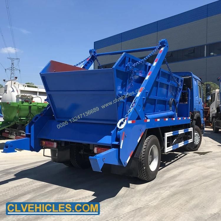 Sinotruk 4X2 266HP 7cbm Skip Loader Garbage Truck