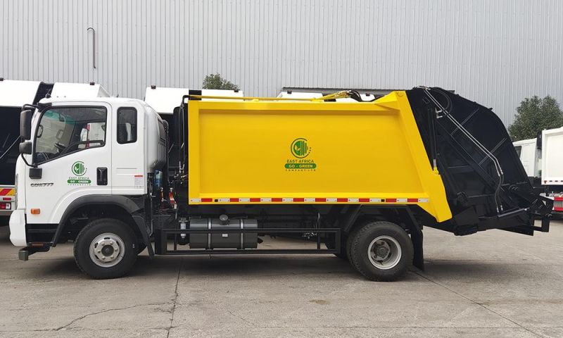 4X2 Garbage Collection Vehicle Compressed Garbage Rear Loader Truck