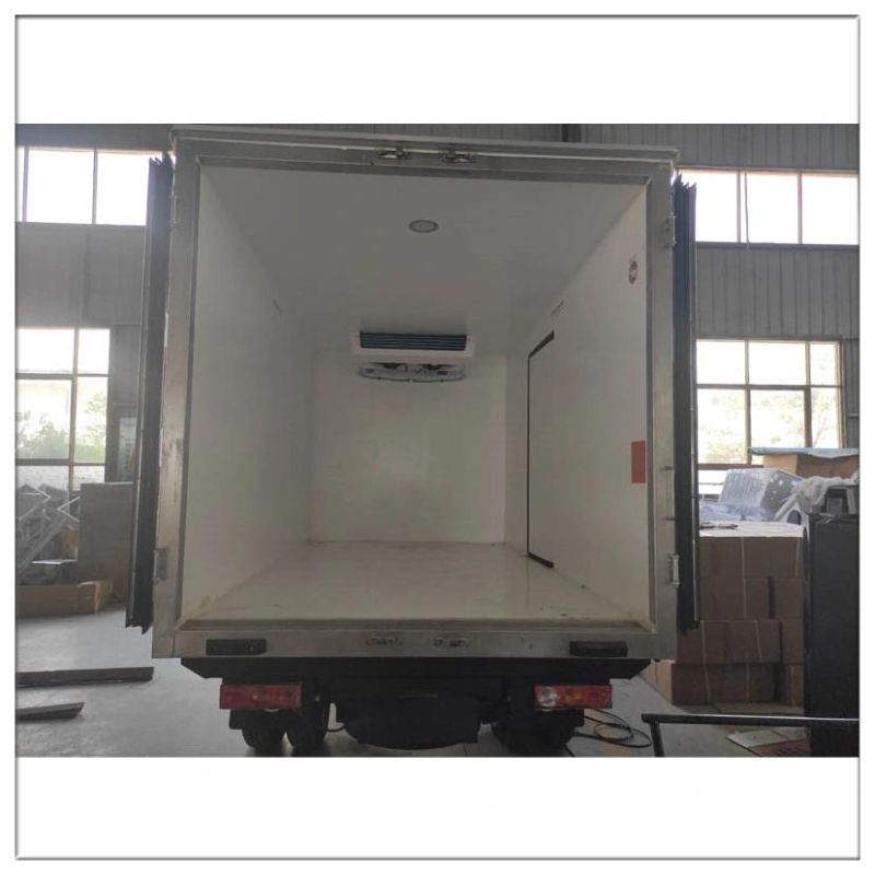 R404A Split Engine Driven Front Mounted Frozen Meat Seafood Chicken Copper Tube Evaporator Small Light Truck Refrigeration Unit