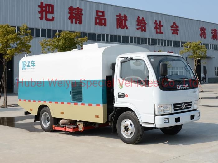 China Dongfeng 3tons/4tons/5tons Dry Wet Dual-Purpose Street Vacuum Cleaning Machine 6cbm Road Dust Garbage Cleaner Suction Truck on Sale