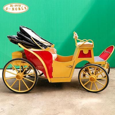 Outdoor Christmas Decoration Horse Carriage Sightseeing Horse Carriage for Sale