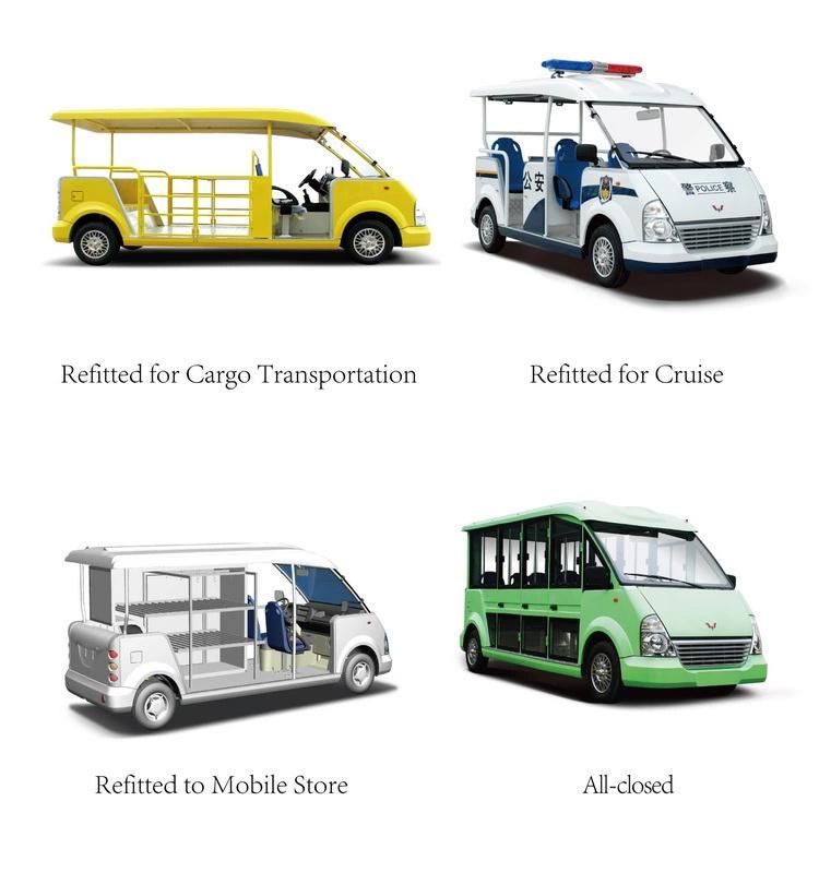 14 Passengers CE ISO9001 Certificate Leisure Gasoline Powered Mini Tourist Bus for Sale Shuttle Tour Sightseeing Car