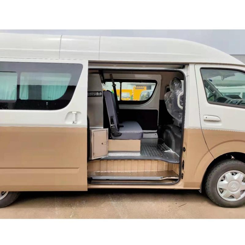 Foton 4*2 White and Gold Funeral Carriage with Stainless Steel Ice Coffin/Hearse