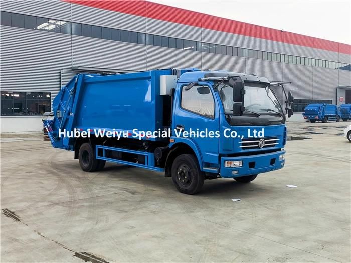 Compressed Garbage Vehicle Dongfeng 5tons 7cbm Rear Loading Garbage Compactor Truck
