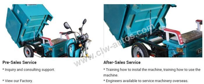 South America Customized Electric Small Dumper Fully Enclosed Three Wheel Garbage Collection Tricycle