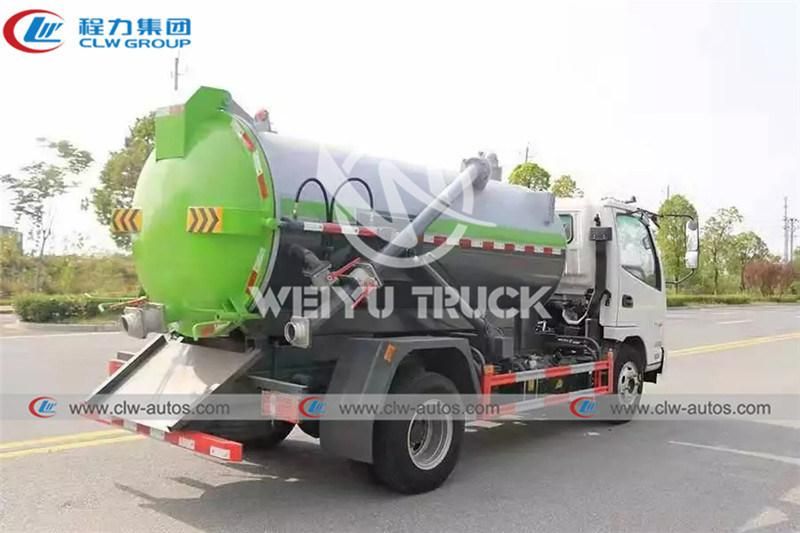 Kama Brand 4X2 5000liters 5cbm 5tons Vacuum Sewage Suction Truck Septic Tank Truck for Sanitation Services