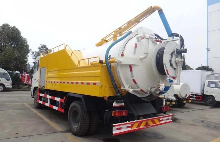 Dongfeng 4cbm Water Tanks and 5cbm Sewage Tanks High Pressure Washing and Cleaning Vacuum Sewage Suction Tank Truck