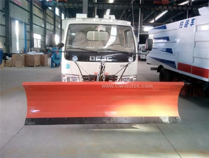 New Design Factory Price 4 Brushes 5.5m3 Capacity Street Sweeper Truck with Snow Removal Shovel