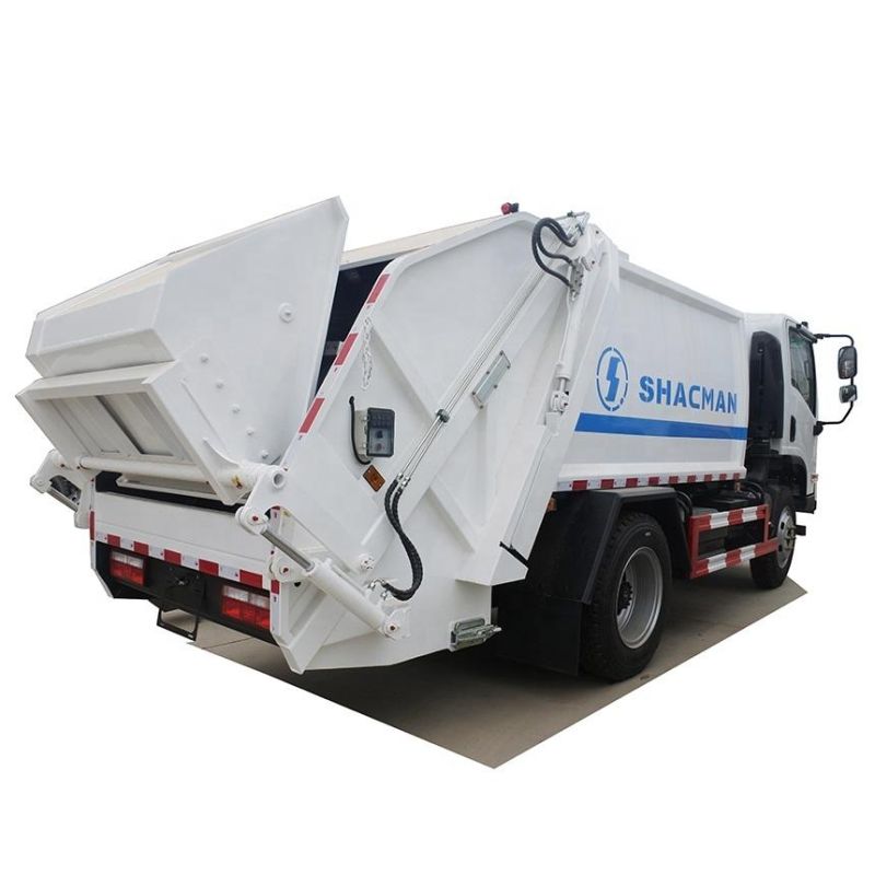 Shacman 4X2 Compactor Garbage Truck with 6cbm Compartment Box and 1.2 M3 Hopper for Sales