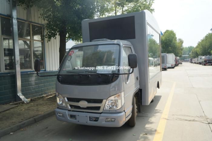 China Export Broadcasting Trucks with 3-Sides Scrolling Poster Display Billboard and 1-Side LED Screen Outdoor Advertising Truck on Sale