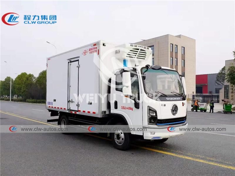 Shacman 4X2 Type 5tons Refrigerated Van Truck Refrigerator Trucks with Carrier Hanxue Thermo King Freezer Unit