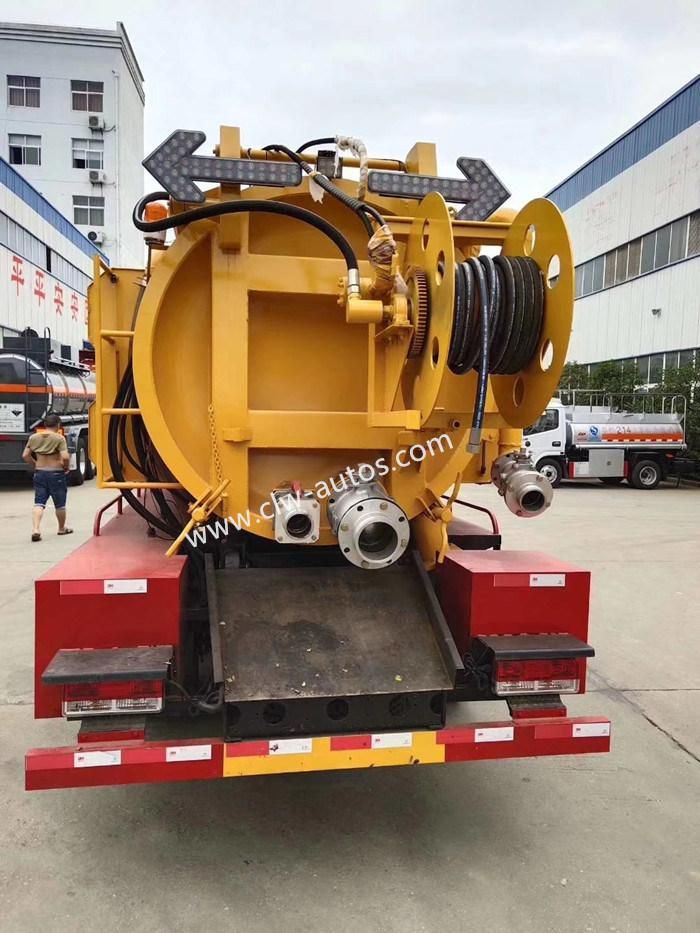 Dongfeng 6m3-8m3 High Pressure Jetting Sewage Suction Truck Sewer Cleaning