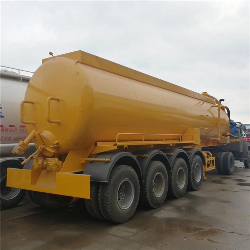 Chengli Brand 3 Axles 2 Axles 4 Axles 35000liters Vacuum Suction Sewage Trailer with Vacuum Pump Engine