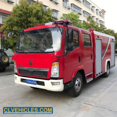 Sinotruk HOWO 5000liters Rescue Emergency Water Foam Fire Engine Truck