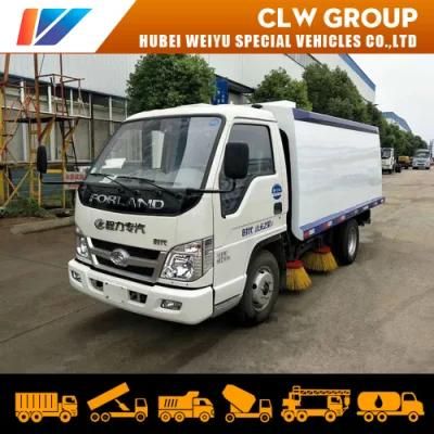 2ton Garbage Loading Stainless Steel 4 Brush 2.5cbm Mini Street Sweeping Truck